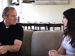 MODERN-DAY SINS - Pervy Priest Creampies Horny Teen Keira Croft After Taking Her Anal Virginity!