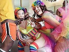 FreeUse Fantasy - Kimmy Kim & Aubree Valentine Celebrate Pride Month With Some Interracial Hardcore