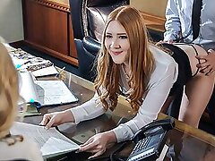 Busty Slut Quinn Waters Shows The New Girl Harper Red How To Obey Their Boss - FreeUse Fantasy