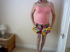 kurzen Rock Strümpfe und BH