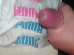 Sperma auf ihre Socken - Socken Sprunggelenk nach der Arbeit